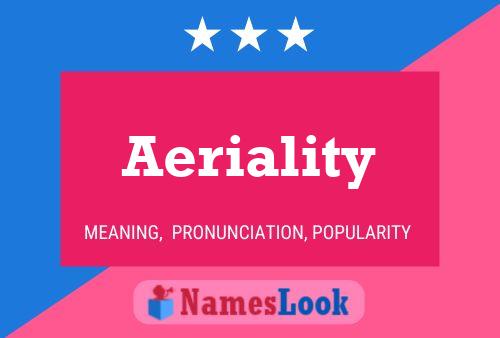 Affiche de nom Aeriality