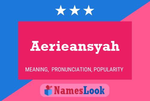 Affiche de nom Aerieansyah