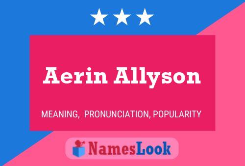 Affiche de nom Aerin Allyson