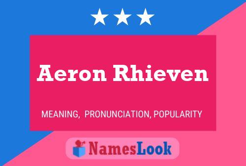 Affiche de nom Aeron Rhieven