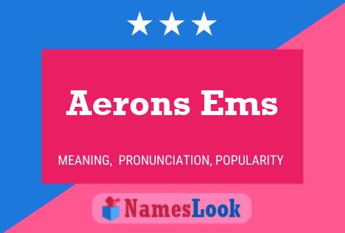 Affiche de nom Aerons Ems