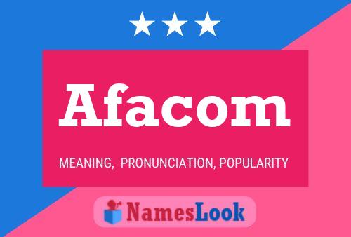 Affiche de nom Afacom