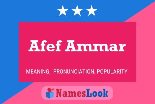 Affiche de nom Afef Ammar