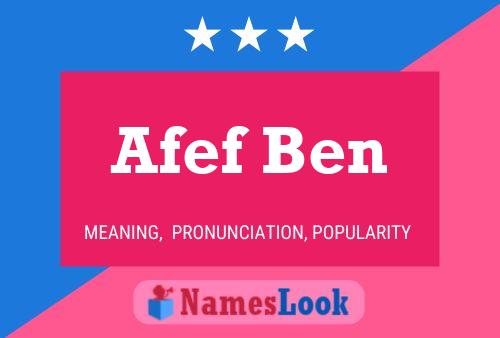 Affiche de nom Afef Ben