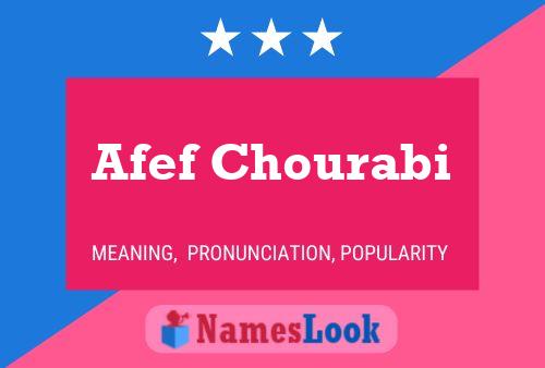 Affiche de nom Afef Chourabi