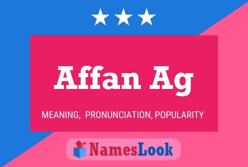 Affiche de nom Affan Ag