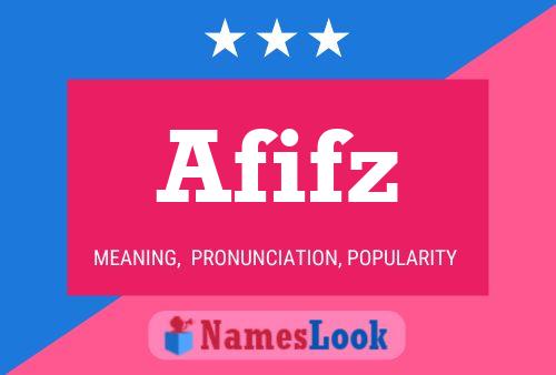 Affiche de nom Afifz