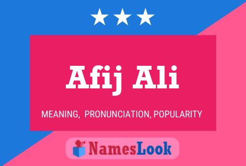 Affiche de nom Afij Ali