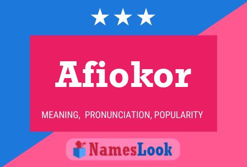 Affiche de nom Afiokor