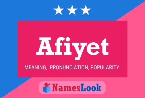 Affiche de nom Afiyet