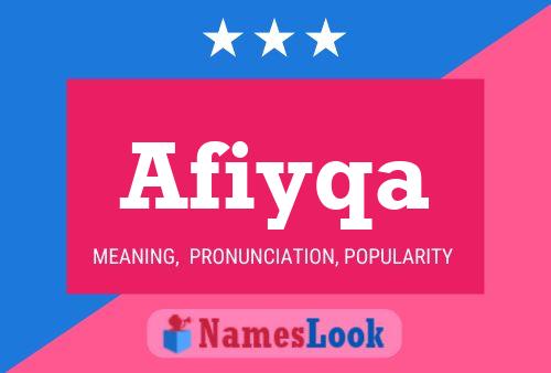 Affiche de nom Afiyqa