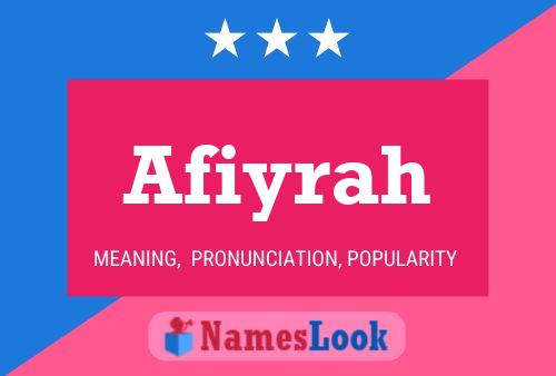 Affiche de nom Afiyrah