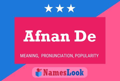 Affiche de nom Afnan De