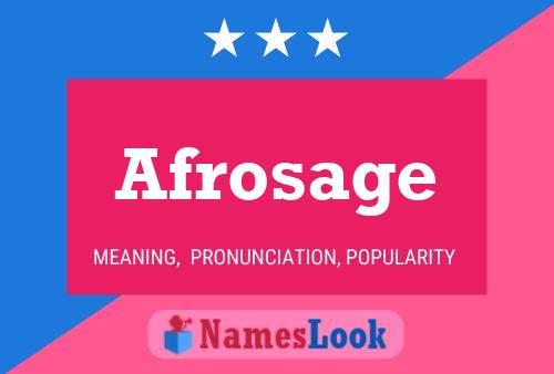 Affiche de nom Afrosage