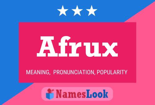 Affiche de nom Afrux