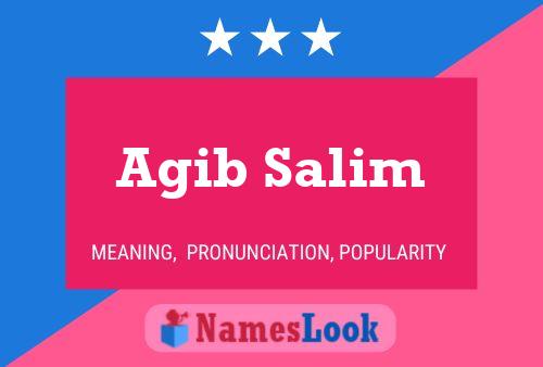 Affiche de nom Agib Salim