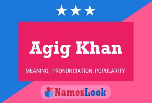 Affiche de nom Agig Khan