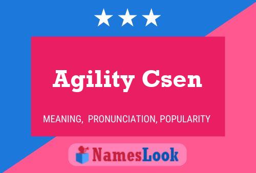 Affiche de nom Agility Csen