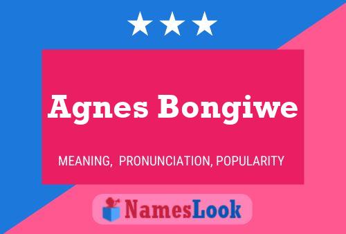 Affiche de nom Agnes Bongiwe