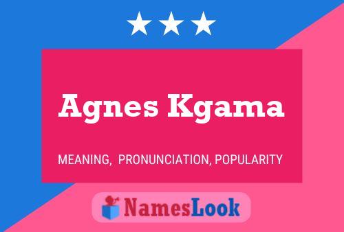 Affiche de nom Agnes Kgama