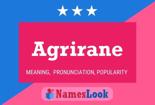 Affiche de nom Agrirane