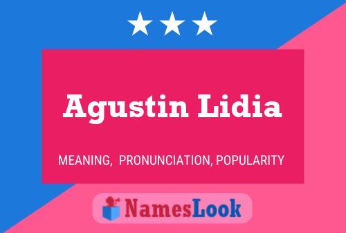 Affiche de nom Agustin Lidia