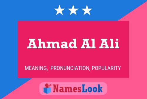 Affiche de nom Ahmad Al Ali