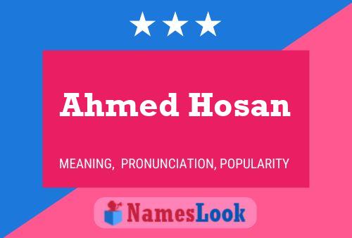 Affiche de nom Ahmed Hosan