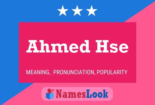 Affiche de nom Ahmed Hse