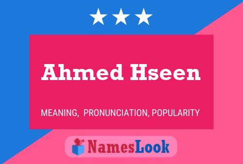 Affiche de nom Ahmed Hseen