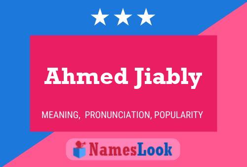 Affiche de nom Ahmed Jiably