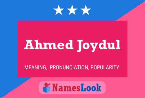 Affiche de nom Ahmed Joydul