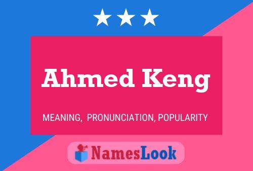 Affiche de nom Ahmed Keng