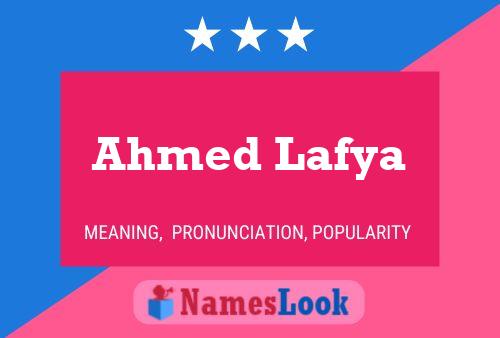 Affiche de nom Ahmed Lafya