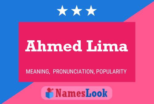 Affiche de nom Ahmed Lima