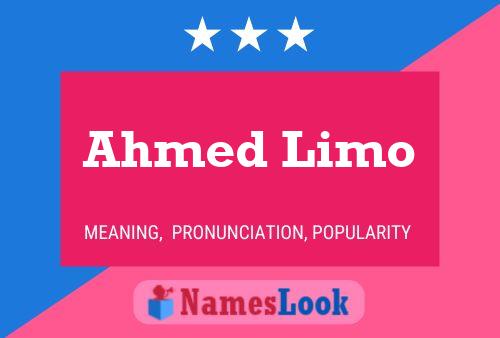 Affiche de nom Ahmed Limo