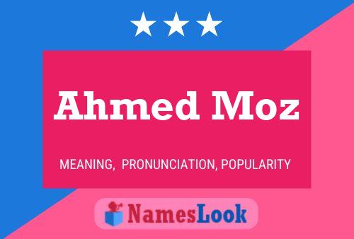 Affiche de nom Ahmed Moz