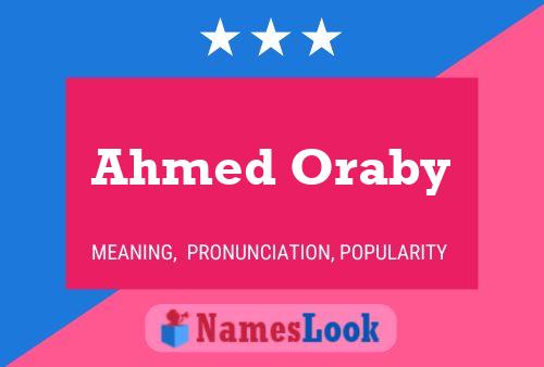 Affiche de nom Ahmed Oraby