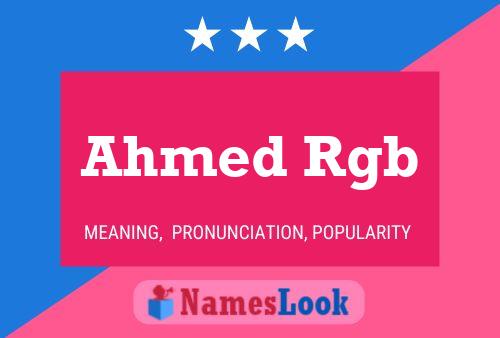 Affiche de nom Ahmed Rgb