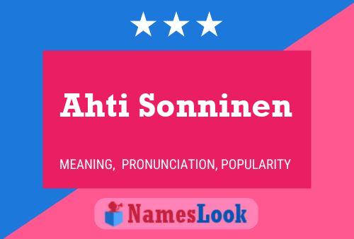 Affiche de nom Ahti Sonninen