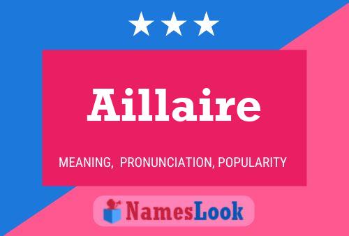 Affiche de nom Aillaire