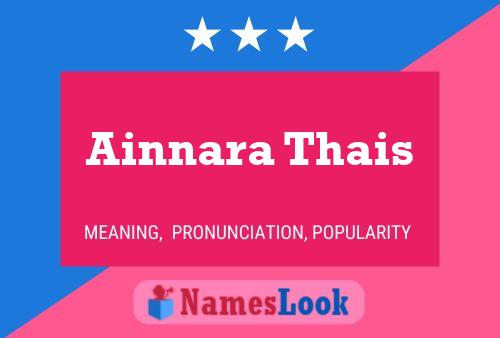 Affiche de nom Ainnara Thais