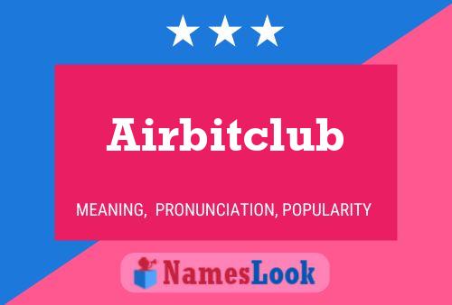 Affiche de nom Airbitclub