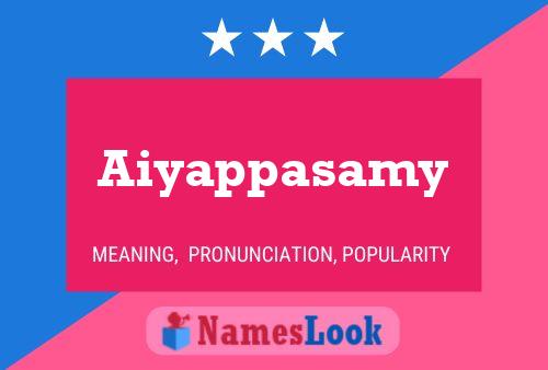 Affiche de nom Aiyappasamy