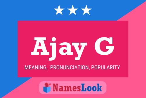 Affiche de nom Ajay G