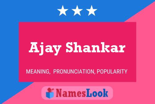 Affiche de nom Ajay Shankar