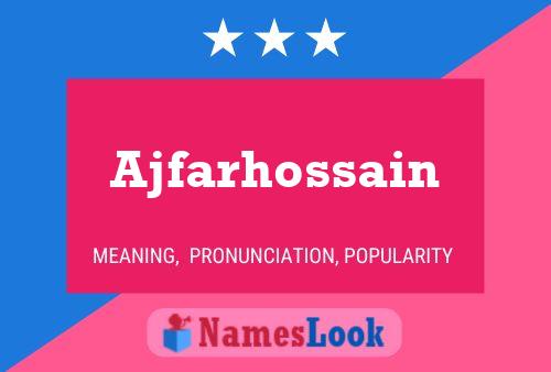 Affiche de nom Ajfarhossain