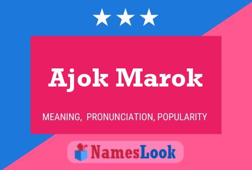 Affiche de nom Ajok Marok