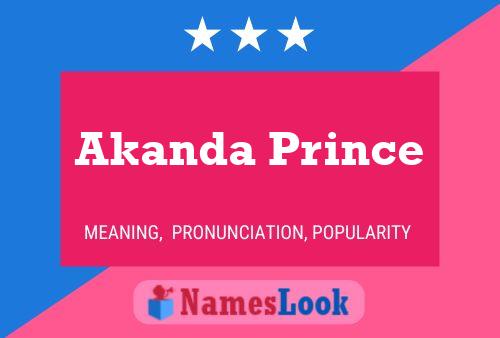 Affiche de nom Akanda Prince