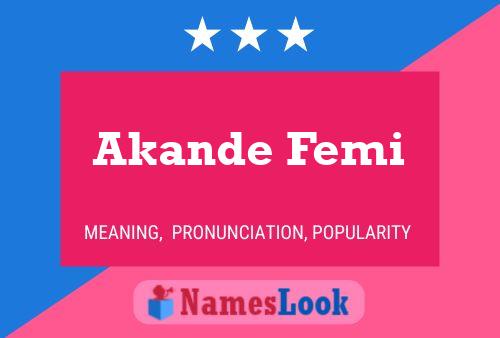 Affiche de nom Akande Femi